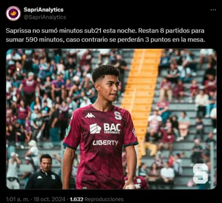 Saprissa debe hacer jugar más a sus juveniles. (