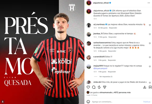 El anuncio oficial de Alajuelense sobre su salida. (Instagram)