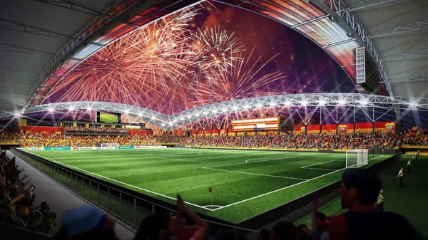 Así luciría el nuevo Estadio Eladio Rosabal Cordero. (