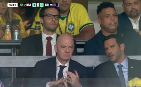 Infantino lleva una agenda al límite en la justa mundialista (Instagram).