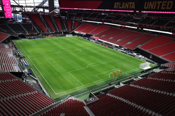 Otra joya: el Mercedes-Benz Stadium de Atlanta. (Getty Images)