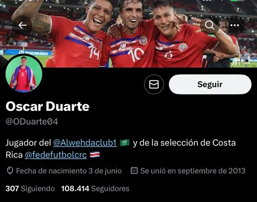 Antes su perfil era así, con algún rastro manudo incluido.