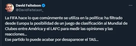 David Faitelson en su cuenta oficial de X.