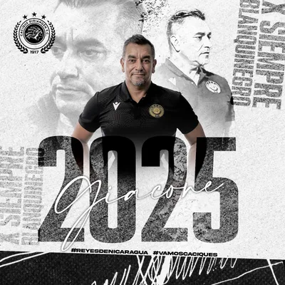 La foto que publicó Diriangén para anunciar la renovación de José Giacone (