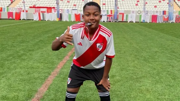 Estevis López en la cantera de River Plate 
