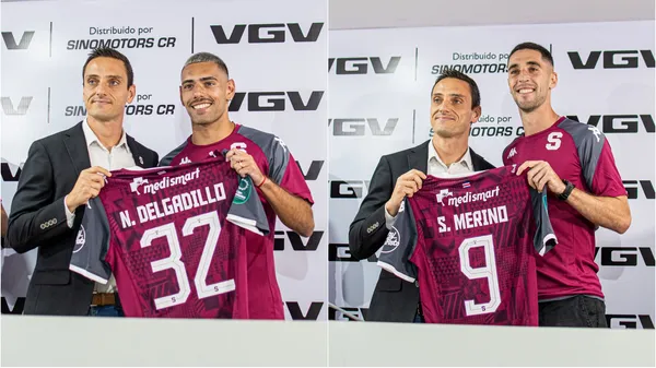 Delgadillo y Merino posan junto a Sergio Gila en la presentación de los refuerzos. (