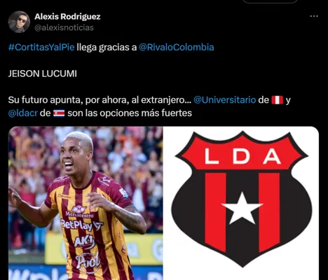 Jeison Lucumi podría jugar en Alajuelense.