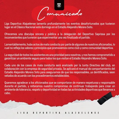 Comunicado alajuelense (LDA)