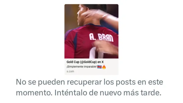 El posteo eliminado por la cuenta de la Gold Cup (