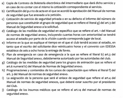 Las condiciones que debe cumplir Alianza. (