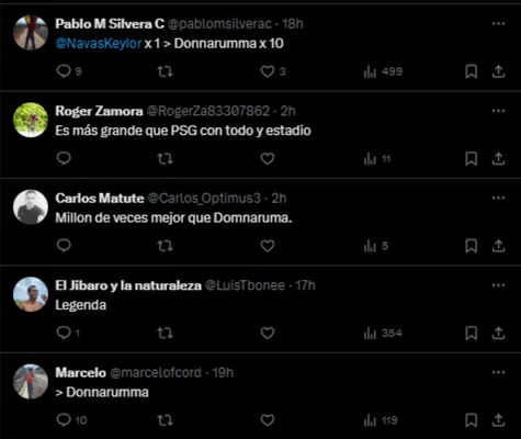 Respuestas del tweet de la Ligue 1. (