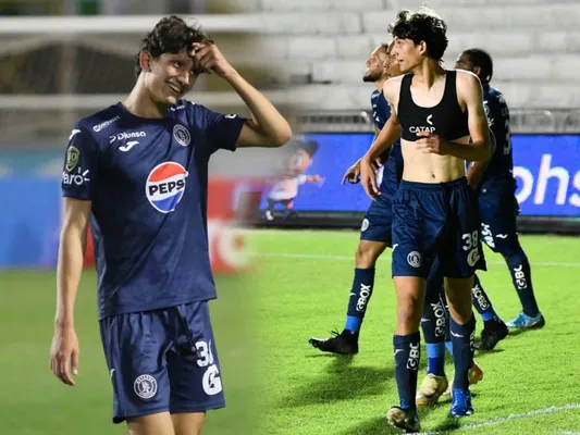 Mathias, hijo de Diego Vázquez puede ayudar a cumplir los 73 minutos que falta a Motagua. Imagen: El Heraldo.