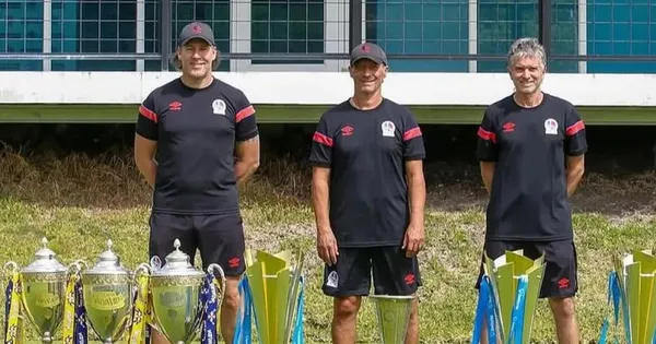 Gustavo Reggi y Pablo Martín ganaron nueve títulos con Olimpia, ocho ligas y una Copa Centroamericana. Imagen: Olimpia