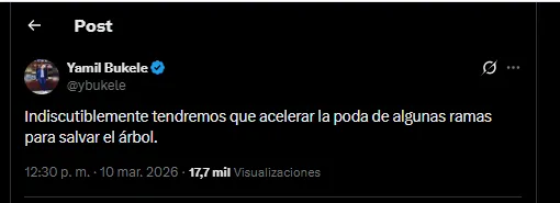 Yamil Bukele en su cuenta oficial de X
