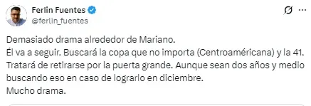 Ferlin Fuentes adelanta que Mariano Torres se queda en Saprissa (