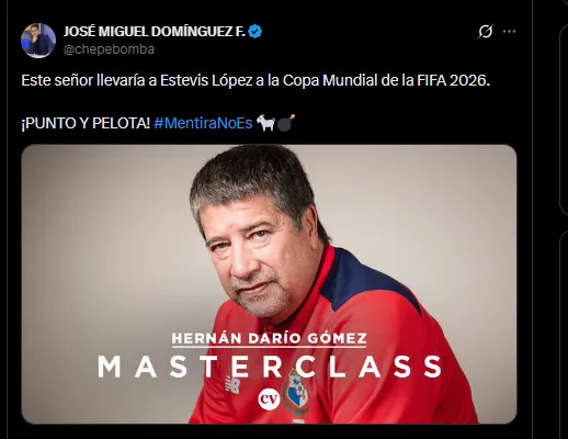 El periodista José Domínguez en su cuenta oficial de X