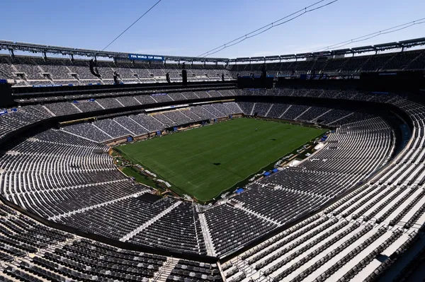 Así se encuentra el estadio a horas del partido entre Brasil y Marruecos.