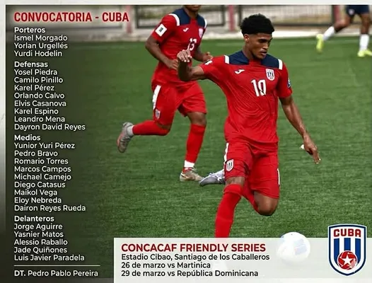 La convocatoria para la Selección de Cuba.