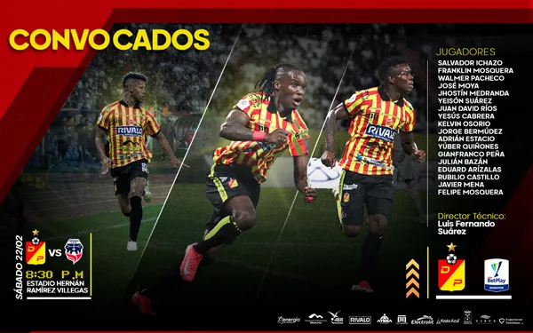 Rubilio Castillo ha sido convocado para el siguiente partido del Deportivo Pereira.
