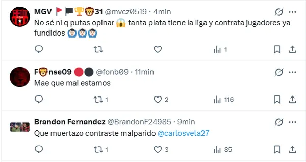 Los manudos, muy enojados. (X.com)