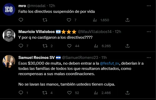 Los aficionados quieren sanciones para los directivos.