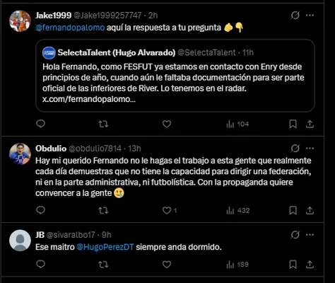 Aficionados de La Selecta en las redes 
