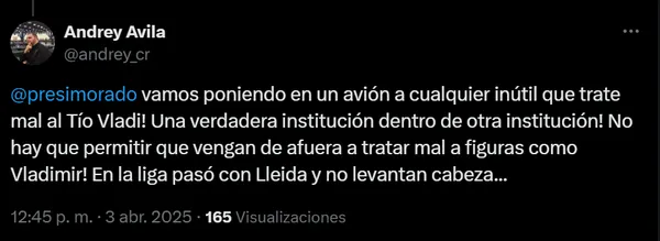 Las redes estallaron con la salida de Vladimir Quesada (Twitter).