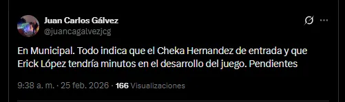 Juan Gálvez en su cuenta oficial de X