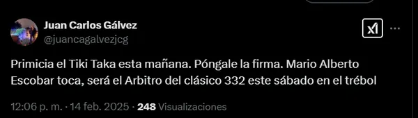 Captura de X.