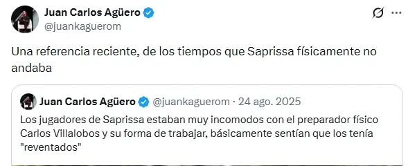 La información de Agüero.