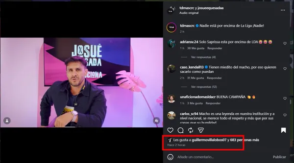 El me gusta de Guillermo Villalobos a la publicación contra Machillo Ramírez. (