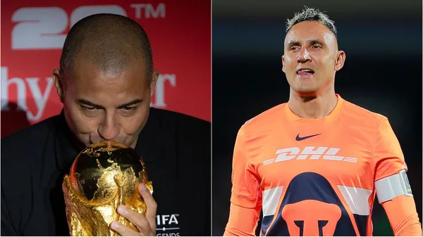 Trezeguet elogió a Keylor Navas durante la exhibición del trofeo del Mundial en Guatemala. (Fotos: Getty)