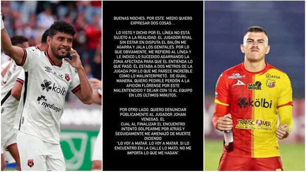El mensaje de Fernán Faerron sobre su cruce con Johan Venegas. (