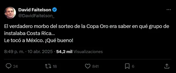 El mensaje de David Faitelson.