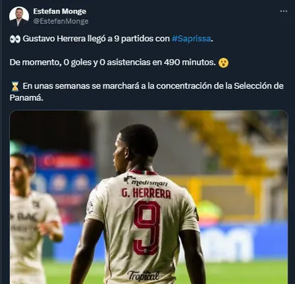Estefan Monge en su cuenta oficial de X
