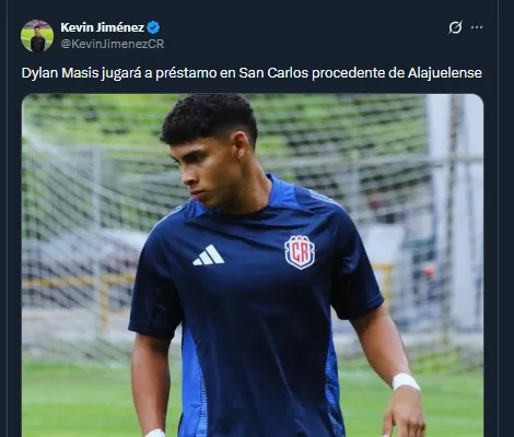 Kevin Jiménez en su cuenta oficial de X