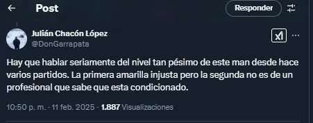 Reacción de fanáticos de Millonarios sobre Juan Pablo Vargas tras su expulsión.