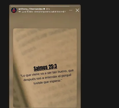Anthony Hernández en sus redes sociales