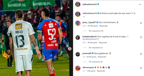 Robles en su cuenta de Instagram.