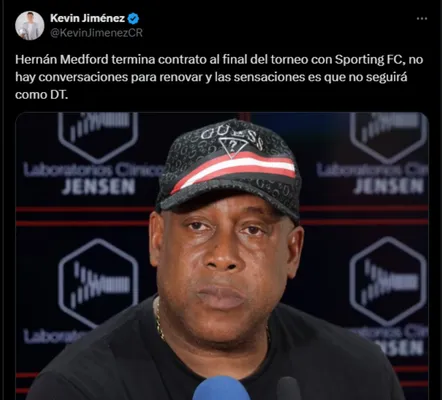 Hernán Medford no continuará en Sporting San José. (