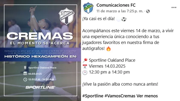 Comunicaciones lanzó este evento a través de sus redes sociales oficiales.