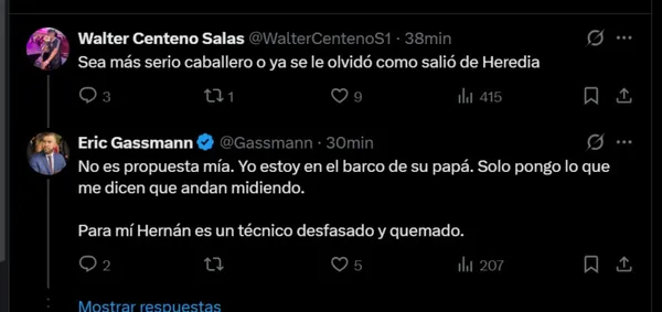 El comentario de Walter Centeno Salas. (