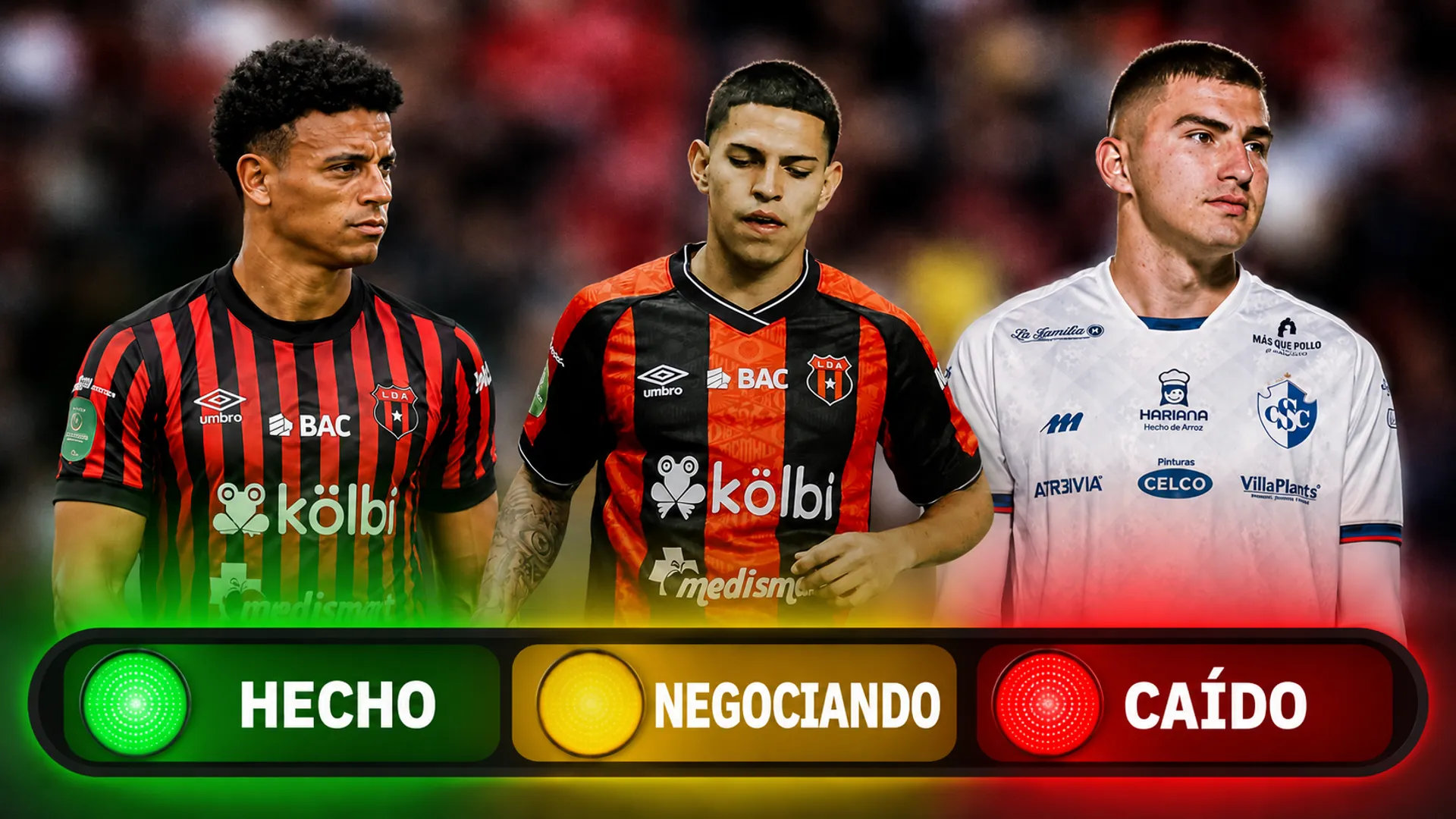 El semáforo del mercado en Alajuelense: Roan Wilson, Alejandro Bran, Yeison Molina, Fernán Faerron, Kenneth Vargas y más