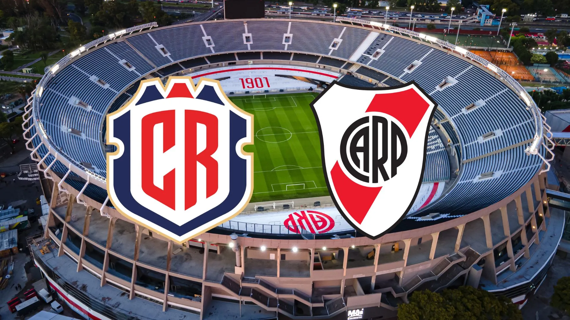 El escudo de la Selección de Costa Rica y el de River Plate.