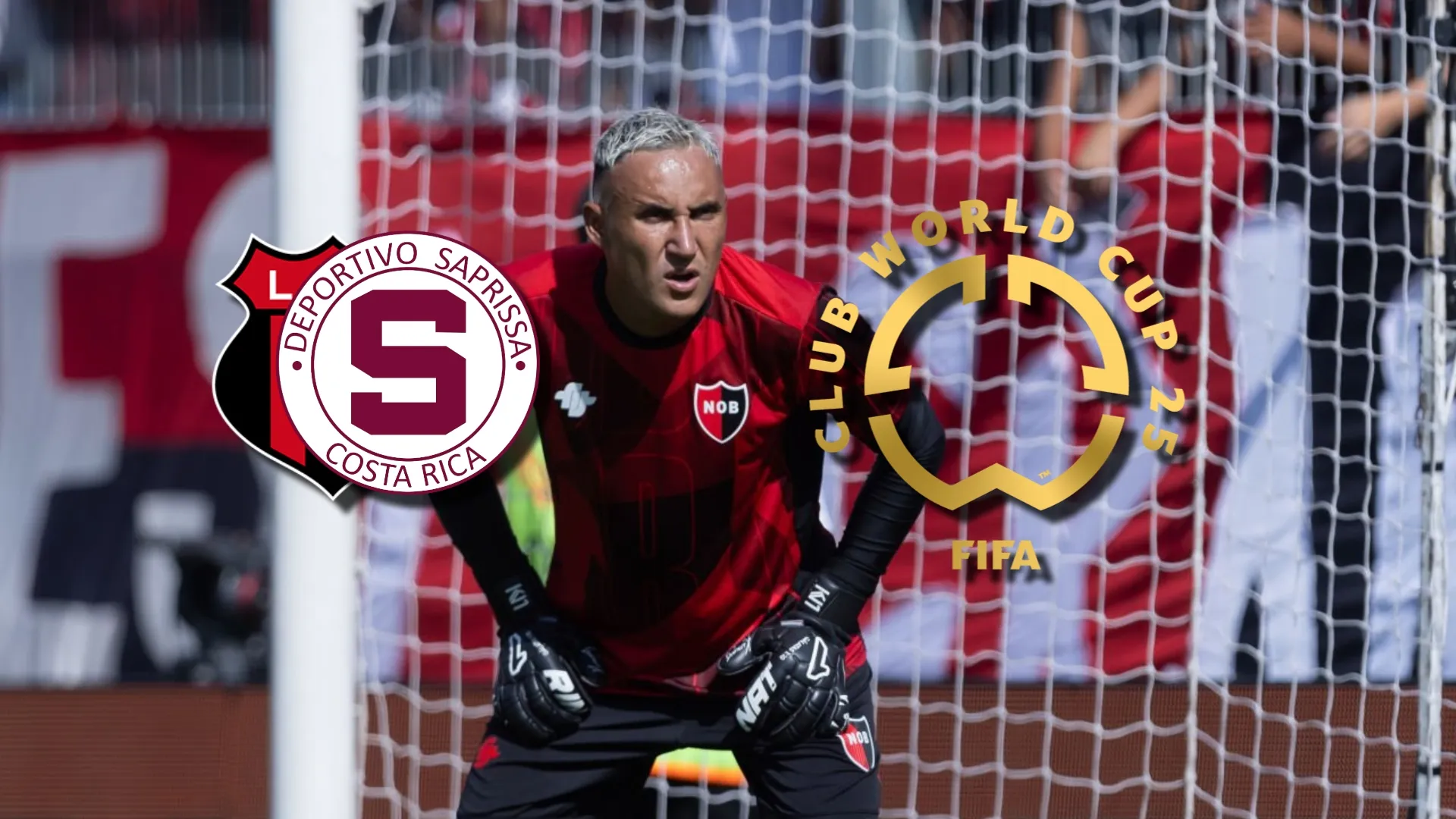 Keylor Navas le lanza dardo a Alajuelense.