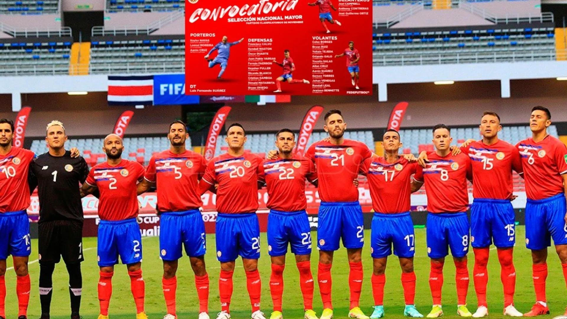 Costa Rica define su convocatoria