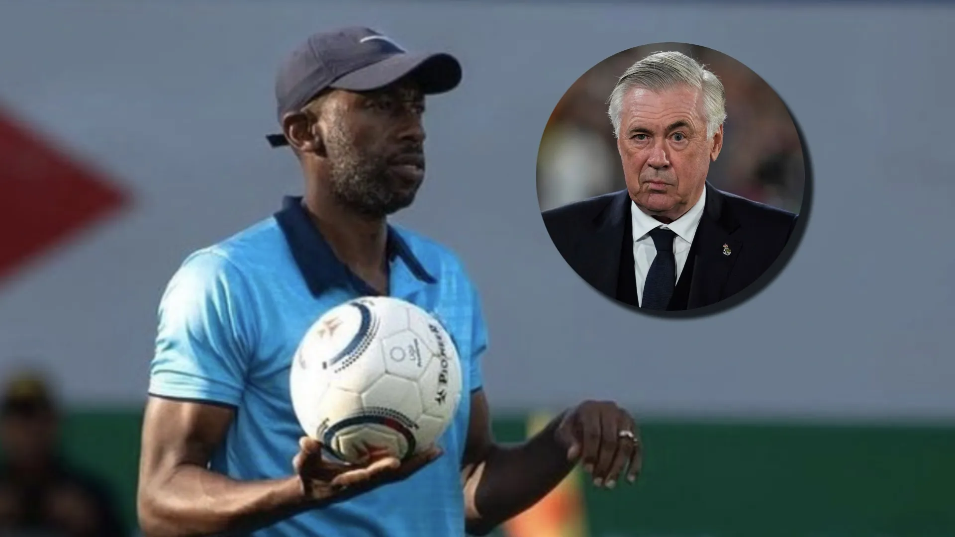 Wanchope se mostró junto a Ancelotti.