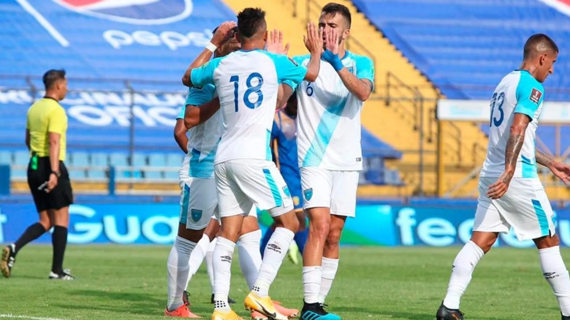 Guatemala golea 5-0 a San Vicente y las Granadinas al medio tiempo