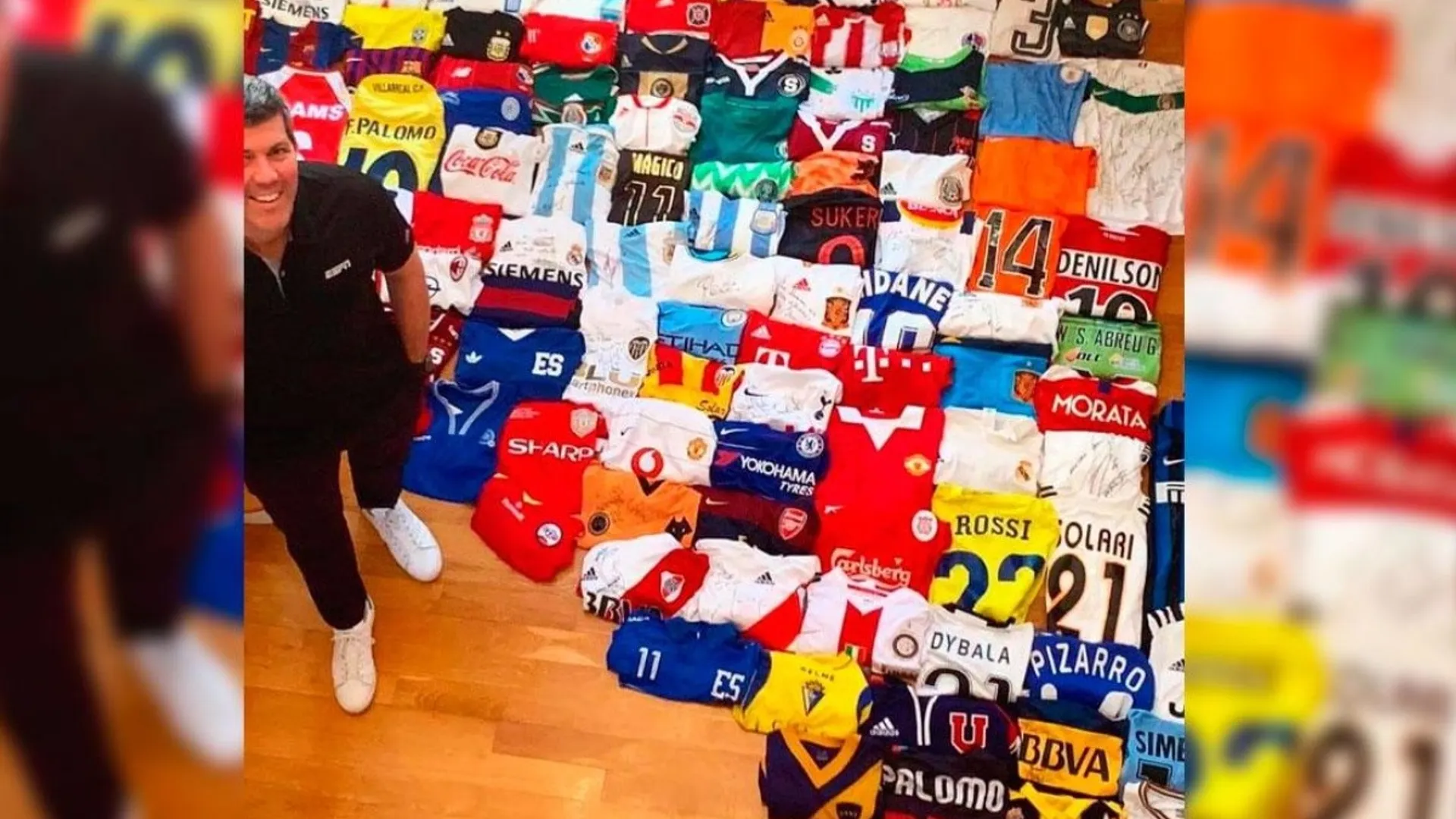 ¡Hay de Centroamérica! La enorme colección de camisetas de Fernando Palomo