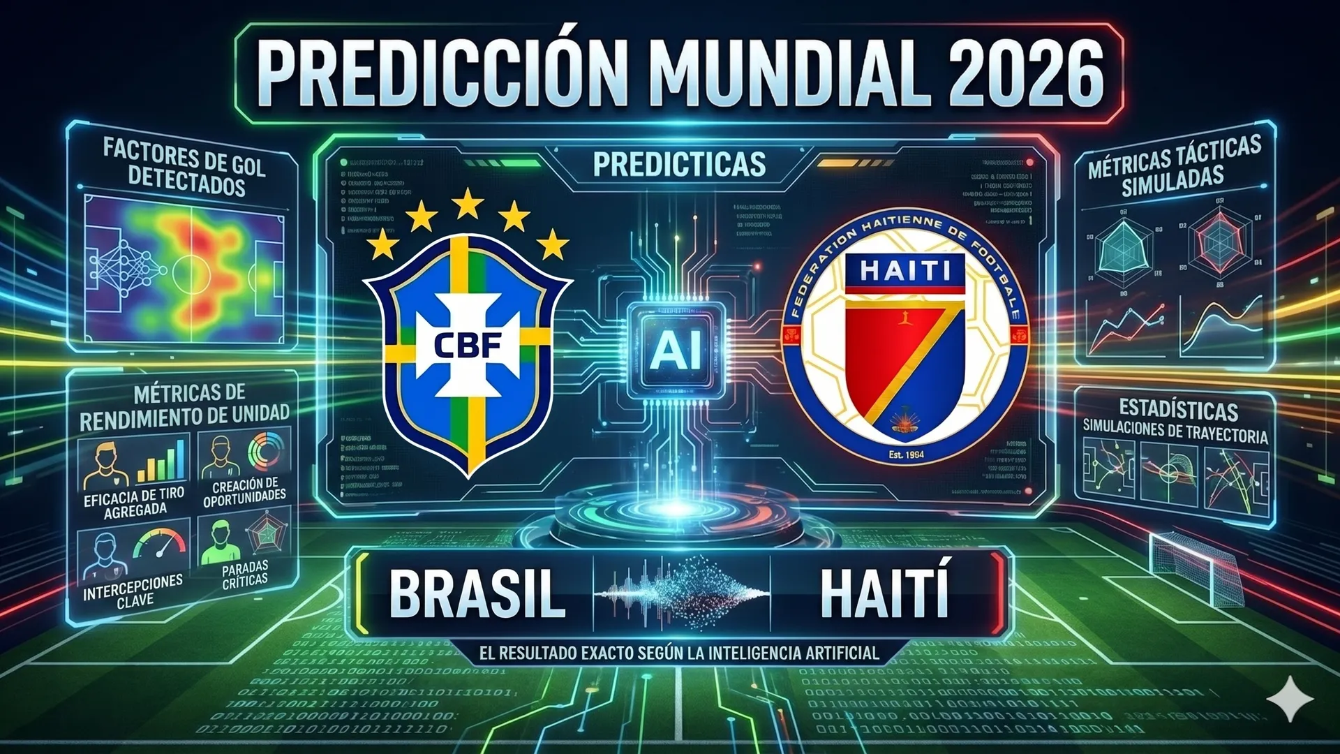 Predicción Mundial 2026: el resultado exacto de Brasil vs. Haití según la IA, con goleadores y estadísticas